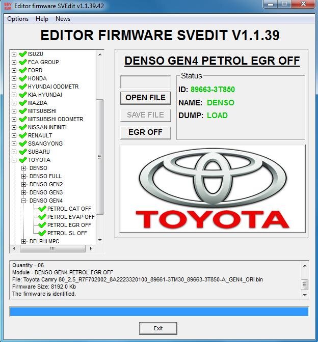 MODULE EGR OFF DENSO GEN4 R7F702002 PETROL TOYOTA LEXUS