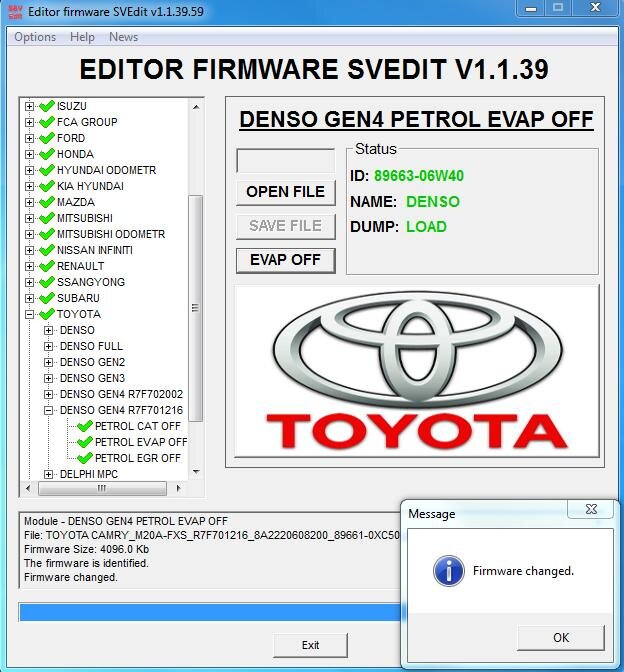 MODULE EVAP OFF DENSO GEN4 R7F701216 PETROL TOYOTA LEXUS