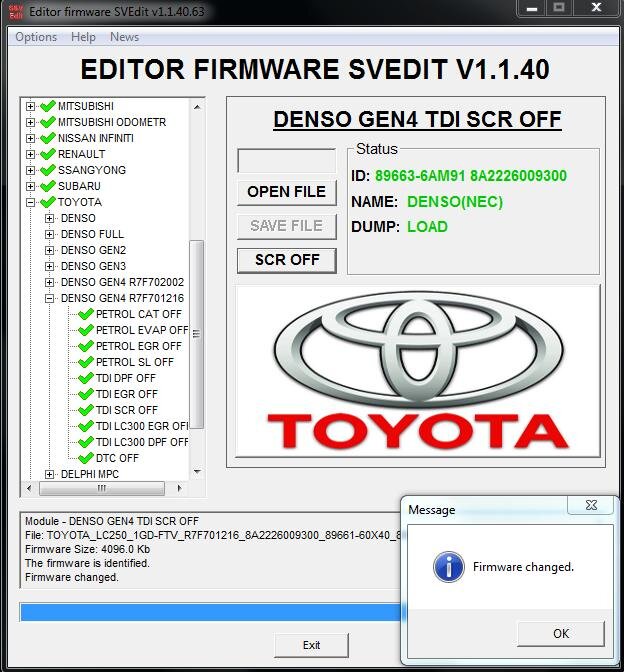 MODULE ADBLUE OFF DENSO GEN4 R7F701216 TDI TOYOTA LEXUS