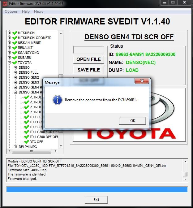 MODULE ADBLUE OFF DENSO GEN4 R7F701216 TDI TOYOTA LEXUS
