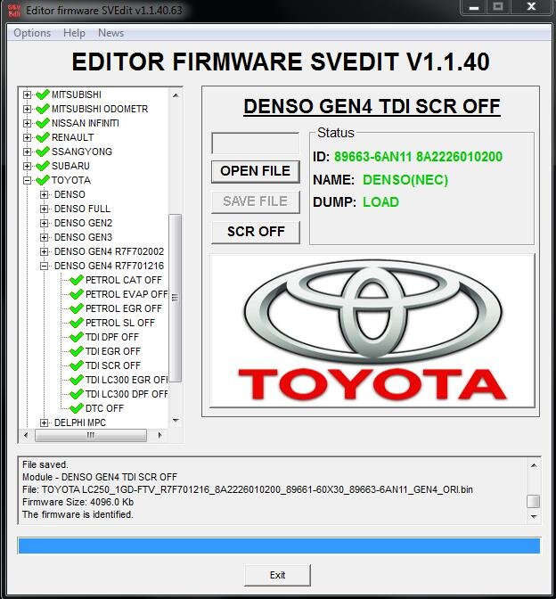 MODULE ADBLUE OFF DENSO GEN4 R7F701216 TDI TOYOTA LEXUS