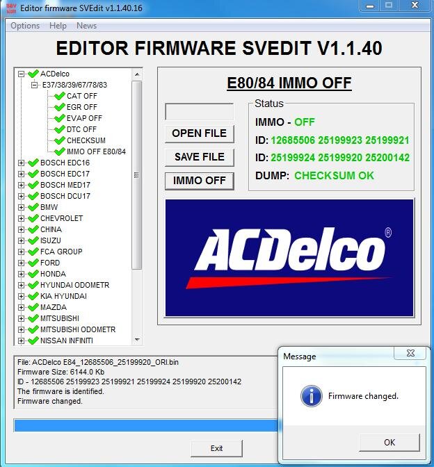 MODULE IMMO OFF ACDelco E80/E82/E84 MPC5676 6MB