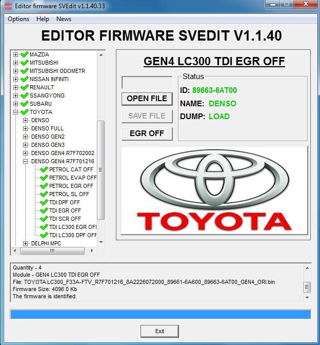 MODULE EGR OFF DENSO GEN4 R7F701216 TOYOTA LC300 F33A-FTV