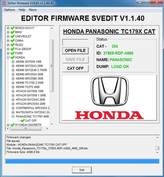 MODULE CAT OFF PANASONIC TC179X 4MB HONDA