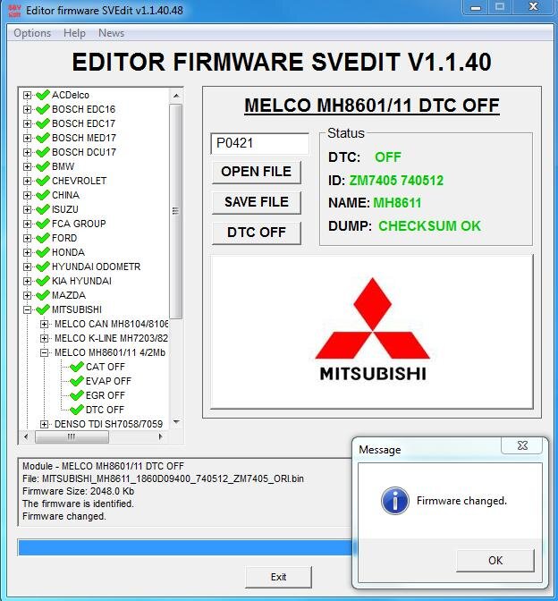 MODULE DTC OFF MELCO CAN MH8601/8611 MITSUBISHI