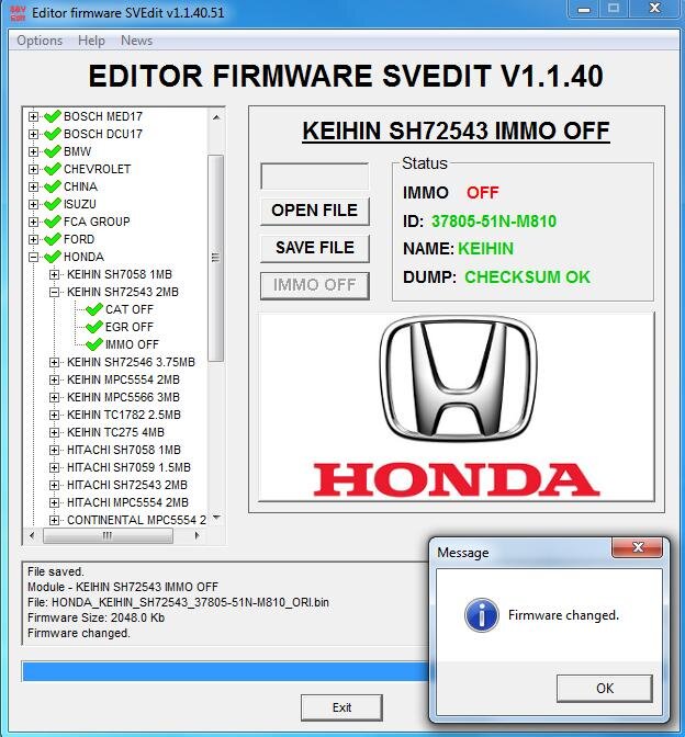 MODULE IMMO OFF KEIHIN SH72543 HONDA