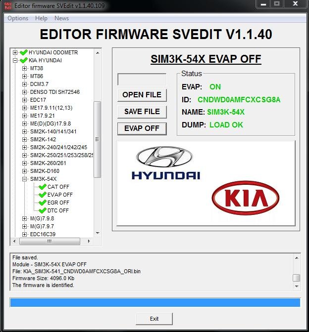 MODULE EVAP OFF SIM3K-540/541/542/543 HYUNDAI KIA
