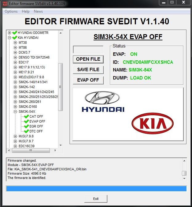 MODULE EVAP OFF SIM3K-540/541/542/543 HYUNDAI KIA